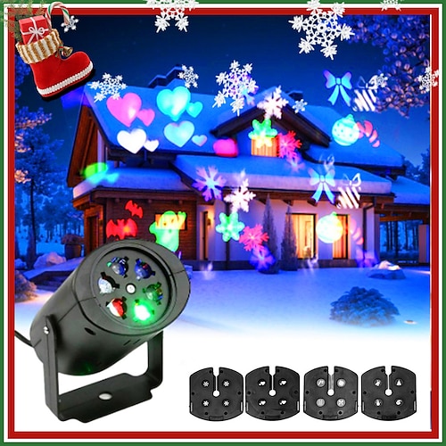 

Projector Lights Rotating LED Projector Stage Lights Christmas Snowflake Party Bedroom Lamp Landscape Light Indoor Outdoor Decor