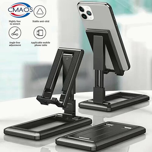 

Adjustable Cell Phone Stand for Desk - Fully Foldable & Portable iPhone Stand, Office Mobile Phone Stand Holder,Cellphone Stand for iPhone 14 Plus 14 13 12 11 Pro Max Mini, Samsung, Smartphones(4-10)