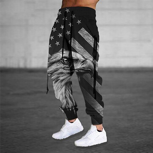 

Men's Sweatpants Joggers Trousers Drawstring Elastic Waist 3D Print Graphic Prints Comfort Sports Outdoor Casual Daily Cotton Blend Streetwear Designer Blue Yellow Micro-elastic