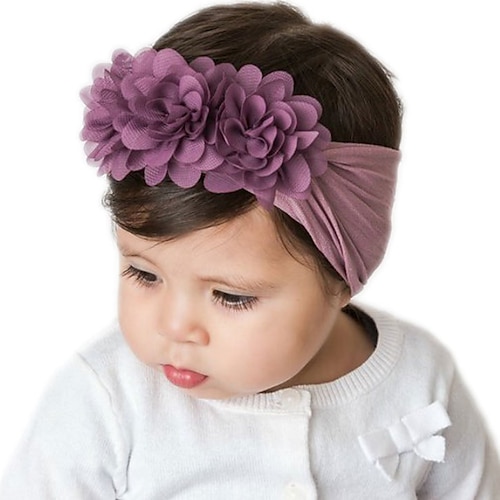 

Kids Girls' Basic Casual / Daily Solid Color Cotton Hair Accessories Green / Blue / Pink One-Size