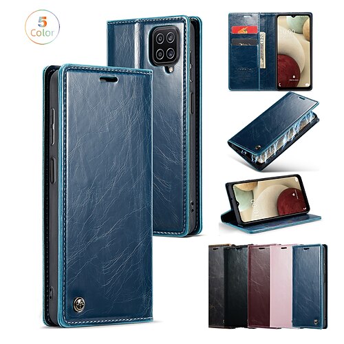 

Phone Case For Samsung Galaxy Leather Note 20 Ultra Note 10 Plus Leather Card Holder Slots Magnetic Flip Solid Colored TPU