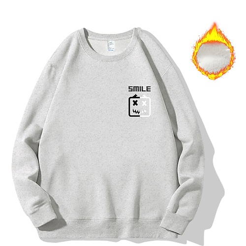 

Men's Sweatshirt Wine Red Black Blue Khaki Light Grey Crew Neck Solid Color Daily Sports Holiday Cotton Basic Streetwear Casual Fall & Winter Clothing Apparel Hoodies Sweatshirts