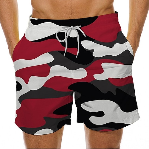 

Per uomo Boxer da surf Pantaloncini da mare Boxer da mare Pantaloncini estivi A cordoncino con fodera in rete Vita elastica Stampa Asciugatura rapida Rosso Viola