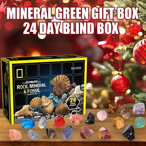 

2022 Christmas Advent Calendar Contains 24 Gifts ,24 Different Minerals In It , More Surprises And Happy Christmas For Kids