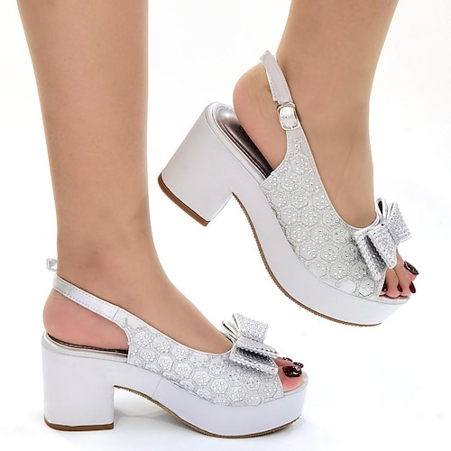 

2022 cross-border export party women's shoes thick heel with fish mouth and empty diamond surface mary jane