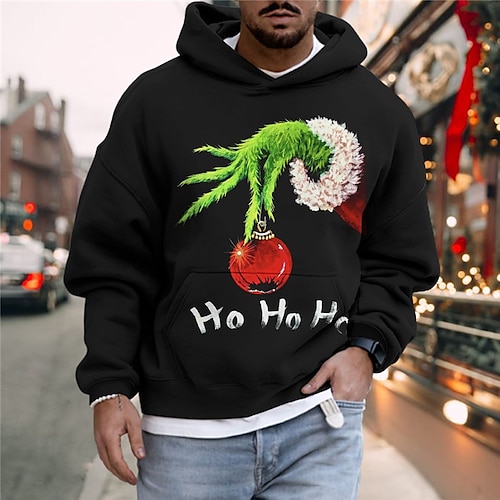 

Men's Pullover Hoodie Sweatshirt Green Black Red Navy Blue Hooded Graphic Prints Ugly Christmas Print Daily Sports 3D Print Basic Streetwear Designer Spring Fall Clothing Apparel Hoodies
