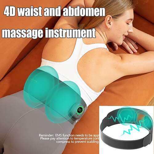 

EMS Pulse Waist Massage Belt Hot Compress Fitness Machine Belly Fat Remover Abdominal Muscle Paste Thin Belly