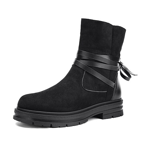 

Men's Boots Fashion Boots Combat Boots Chelsea Boots Casual Classic British Daily Suede Warm Mid-Calf Boots Black Winter