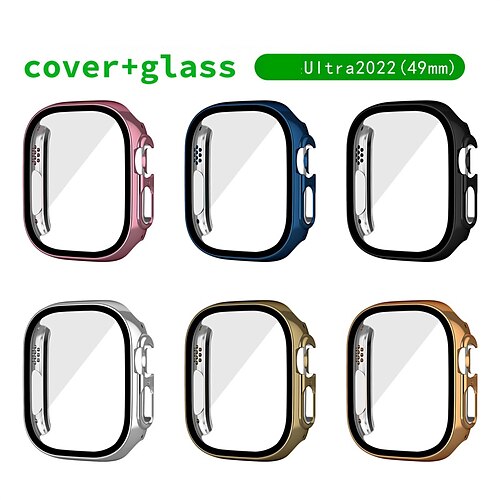 

1 Pack Watch Case with Screen Protector Compatible with Apple iWatch Series 8 Scratch Resistant Dust Proof Rugged Tempered Glass / PC Watch Cover