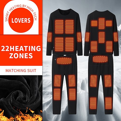 

Winter Jacket Heated Men's Heating Jacket Thermal Fleece Underwear Women's USB Clothing Moto Jacket Motorcycle Long Johns Suit