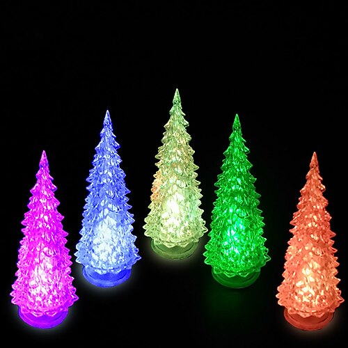 

Christmas Tree Night Lights Christmas Decorations Gift Mode Switching Christmas New Year's Button Battery Powered 1PC