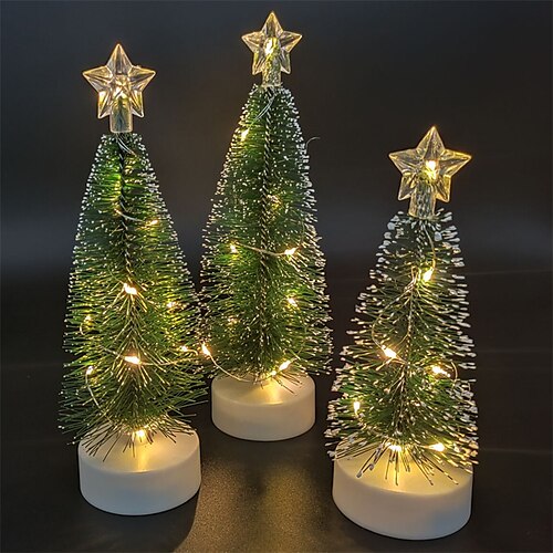 

Christmas Lights for Room Decoration 3pcs set Christmas Tree LED Lights Gifts Navidad 2023 New Year Decor Festival Lights