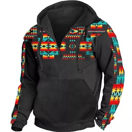 

Homens Estacionar Full Zip Hoodie Preto Com Capuz Estampas Abstratas Zíper Imprimir Casual Diário Esportes Impressão 3D Básico Boho Roupa de rua Primavera Outono Roupa Moletons Moletons