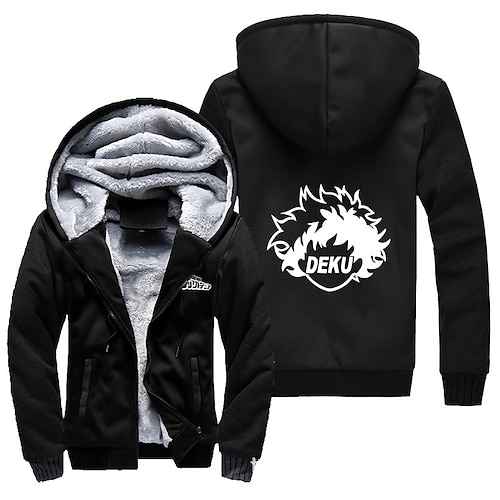 

Inspired by My Hero Academia Deku Hoodie Anime Outerwear Anime Graphic Outerwear For Men's Women's Unisex Adults' Hot Stamping 100% Polyester Casual Daily