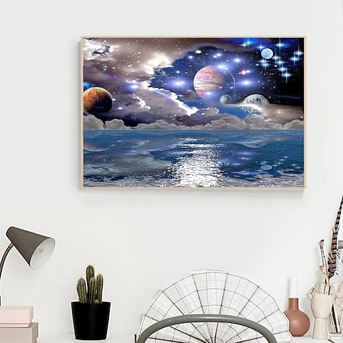 

1 Panel Landscape Prints Starry SkyWall Art Modern Picture Home Decor Wall Hanging Gift Rolled Canvas Unframed Unstretched