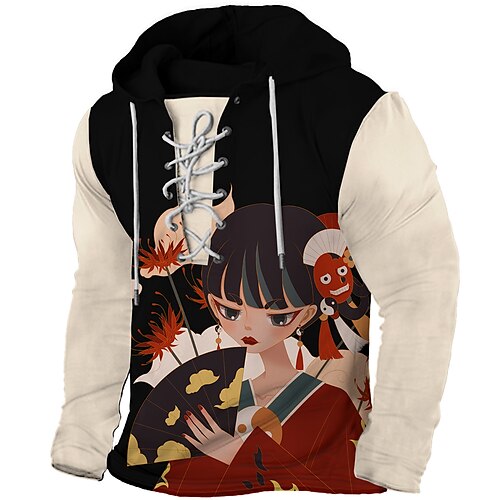 

Inspired by Cartoon people Zhaohe Beauty Hoodie Anime Cartoon Anime Classic Street Style Hoodie For Men's Women's Unisex Adults' 3D Print 100% Polyester Casual Daily