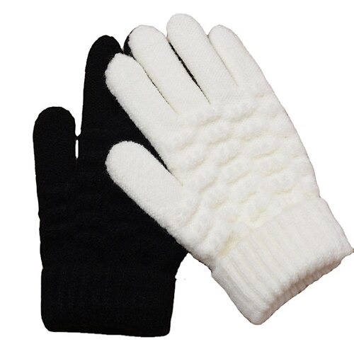 

Men's Women's Warm Winter Gloves Outdoor Daily Holiday Solid / Plain Color Polyester Simple Casual Classic Warm 1 Pair