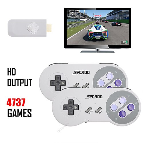 

Retro Game Console Mini Video Console With Wireless Game Controller Build in 4737 HD Wireless game controller Double Players