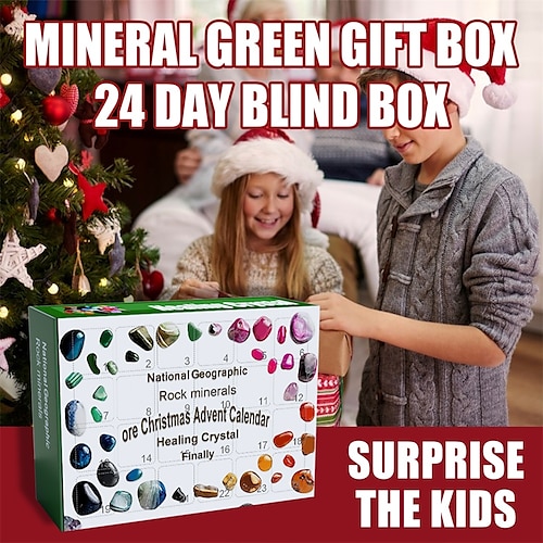 

Gemstone Advent Calendar 2022 Advent Calendar for Kids with 24 Gemstones to Open Each Day Complete Rock Collection Christmas Countdown Calendar