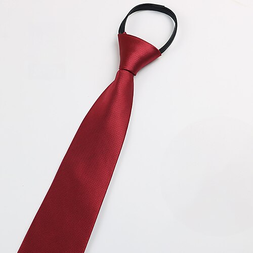 

Men's Basic Ties Solid Color Black Blue Dark Red 2022