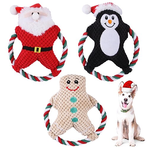 

New Pet Christmas Plush Toy Dog Bite Companion Toy Vent Cartoon Bear Doll