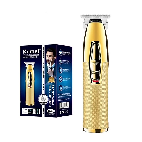 

Hair Clipper Professional Finish Hair Cutting Machine Hair Beard Trimmer 0mm Skin Cut Electric Cutter Rechargeable