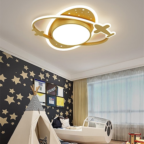 

Kids Ceiling Lights Modern Dimmable Chandelier, Flush Mounted LED Close To Ceiling Light Fixtures, 38W Ceiling Light 3-color Light Change Mode For Nursery Theme Hotel Decor