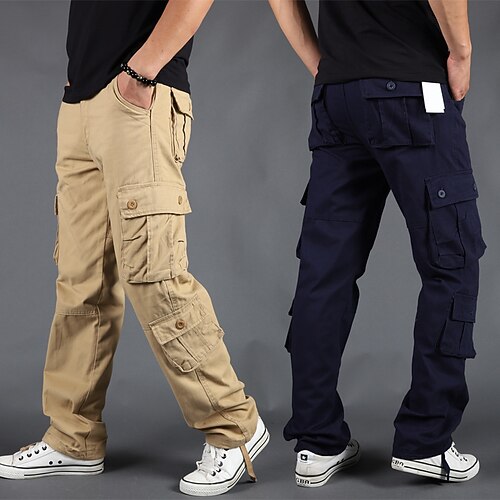 

Men's Cargo Pants Trousers Work Pants Multi Pocket Solid Colored Comfort Breathable Casual Daily Streetwear Sports Fashion Green Black Micro-elastic