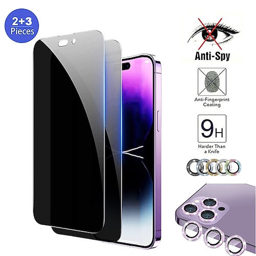 

(21) Phone Screen Protector For Apple iPhone 14 Pro Max iPhone 13 Pro Max 12 Mini 11 Screen Protector Camera Lens Protector Tempered Glass High Definition (HD) 9H Hardness Diamond Phone Accessory