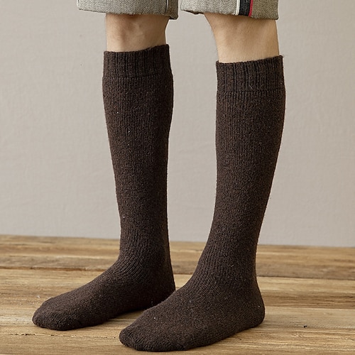 

Homme 5 paires Chaussettes Chaussettes en laine Bas Chaussettes décontractées Chaussettes d'hiver Noir bleu marine Couleur Couleur Pleine Casual du quotidien Chaud Hiver Mode Confort