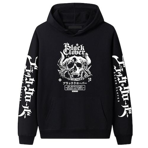

Inspired by Black Clover Asta Hoodie Cartoon Manga Anime Front Pocket Graphic Hoodie For Men's Women's Unisex Adults' Hot Stamping 100% Polyester