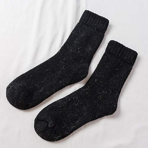 

Hombre 3 pares Calcetín Medias de lana Calcetas Calcetines informales Calcetines de invierno Negro Caqui Color Color sólido Casual Diario Ultracálido Invierno Moda Confort