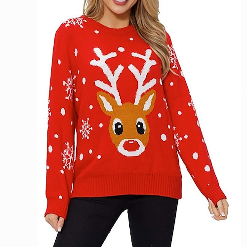 

Reindeer Masquerade Ugly Christmas Sweater / Sweatshirt Women's Christmas Christmas Masquerade Christmas Eve Adults Party Christmas 100% Acrylic Top