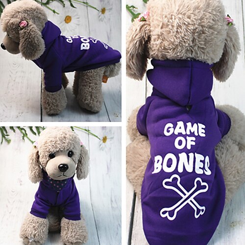 

Dog Cat Pet Pouch Hoodie Quotes & Sayings Adorable Stylish Ordinary Casual Daily Outdoor Casual Daily Winter Dog Clothes Puppy Clothes Dog Outfits Warm Blue Purple Dark Blue Costume for Girl and Boy