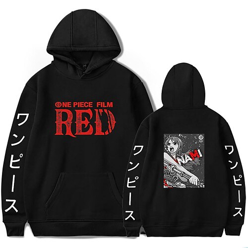 

Inspired by One Piece Film: Red Nami Hoodie Cartoon Manga Anime Front Pocket Graphic Hoodie For Men's Women's Unisex Adults' Hot Stamping 100% Polyester Casual Daily