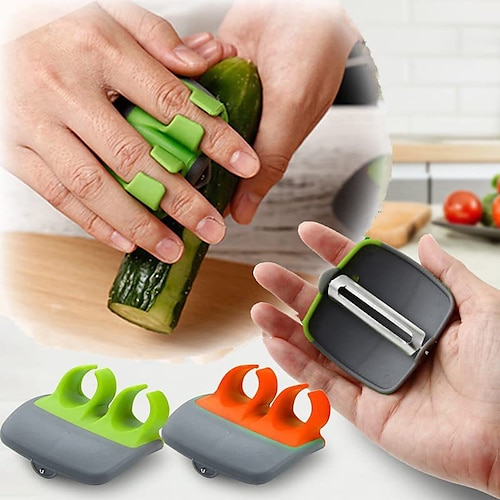 

Creative Peeler Stainless Steel Finger Melon Planer Creative Fruit Knife Household Multi-function Planer Fruit Peeler