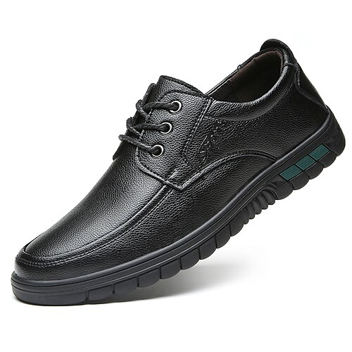 

Men's Oxfords Comfort Shoes Business Casual Home Daily PU Black Fall Spring