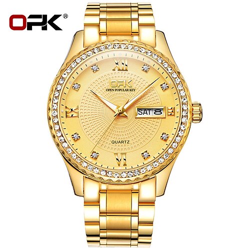 

Wrist Watch Quartz Watch for Men Analog Quartz Fashion Luminous Stylish Formal Style Waterproof Calendar Rhinestone Alloy Alloy Classic Theme Fashion