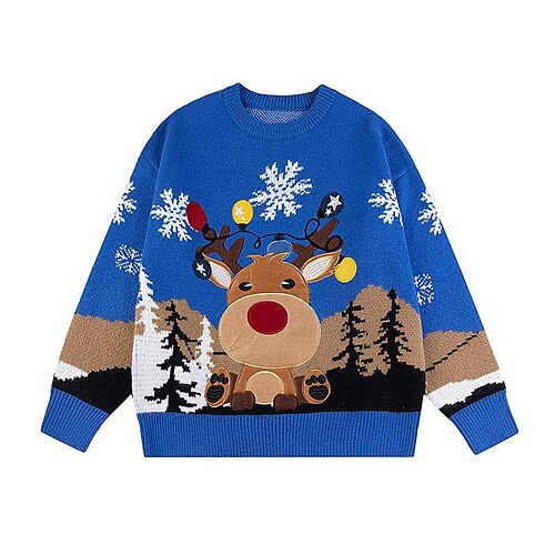 

Reindeer Ugly Christmas Sweater Women's Christmas Christmas Christmas Eve Adults' Party Christmas Polyester Top