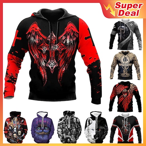 

Men's Hoodie Pullover Hoodie Sweatshirt Green Blue Purple Light Green Red Hooded Print Daily Going out 3D Print Plus Size Basic Designer Casual Fall Clothing Apparel Hoodies Sweatshirts Long Sleeve