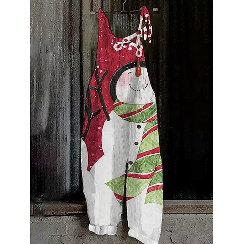 

Women's Jumpsuit Linen / Cotton Blend Black Green claret Dark red High Waist Christmas Casual Daily Baggy Full Length Outdoor Christmas S M L XL XXL