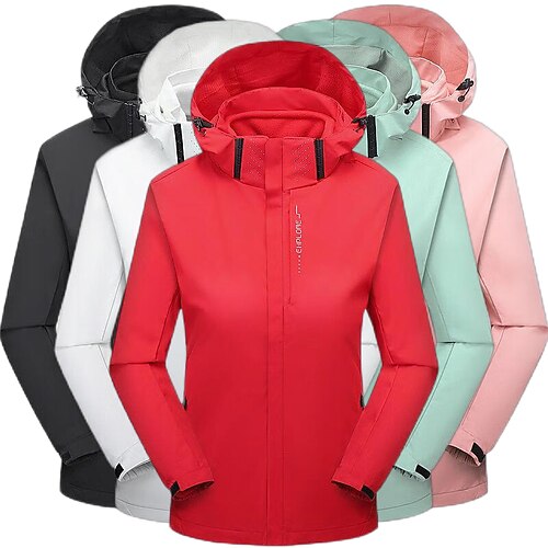 

Women's Hiking 3-in-1 Jackets Ski Jacket Waterproof Hiking Jacket Winter Outdoor Thermal Warm Waterproof Windproof Breathable Outerwear Windbreaker Winter Fleece Jacket Fishing Climbing Camping