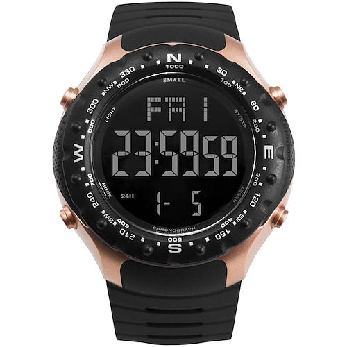 

SMAEL 1342 New MultiFunctional Sports Fashion Single Display Outdoor Trend LED Electronic Watch Women Mens Students Alarm Clock