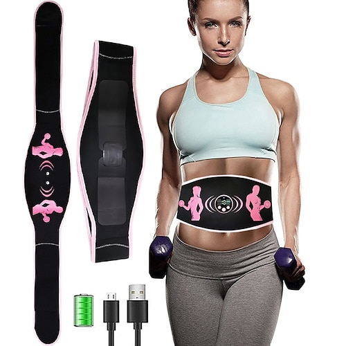 

EMS Muscle Stimulation Abs Abdominal Belt Trainer Stimulator Massage Fitness Slimming Massager Belly Weight Loss Body Shaping