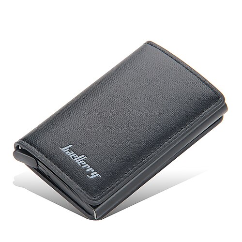 

Men's Retro Wallet PU Leather Embossed Solid Color Daily Office & Career Dark Brown Black Blue Dark Coffee