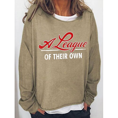 

Women's Sweatshirt Pullover Basic Black Blue Khaki Graphic Street Round Neck Long Sleeve S M L XL 2XL 3XL