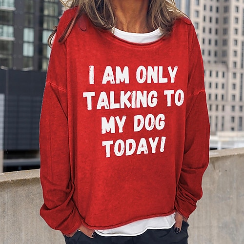 

Women's Sweatshirt Pullover Basic Black Blue Khaki Graphic Street Round Neck Long Sleeve S M L XL 2XL 3XL