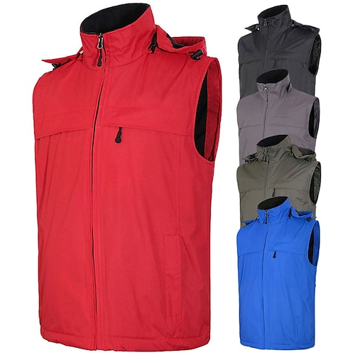 

Men's Women's Fishing Vest Hiking Fleece Vest Sleeveless Outerwear Trench Coat Top Outdoor Thermal Warm Waterproof Windproof Breathable Winter Zipper Basic POLY Black Army Green Royal Blue Work