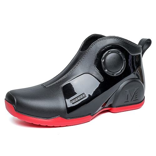 

Men's Sneakers Comfort Shoes Casual Athletic Walking Shoes PU Waterproof Black / Red Black Fall