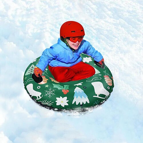 

Winter Inflatable Skiing Snow Tube Sleigh Tubing Cold-resistant Ski Circle Children Adult Ski Ring Snowboarding Floated Sled